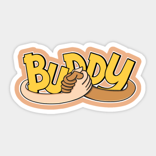 Buddy - black & white - one love Sticker